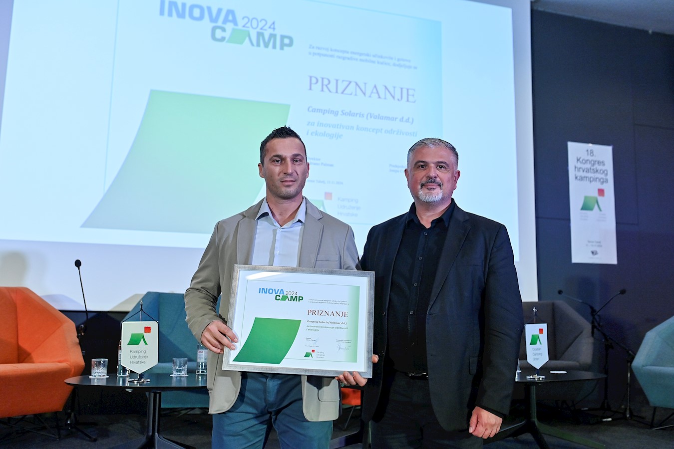 Camping Solaris_INOVA CAMP 2024, s lijeva na desno - Sanjin Glavić (Camping Solaris), Adriano Palman (direktor Kamping udruženja Hrvatske).JPG