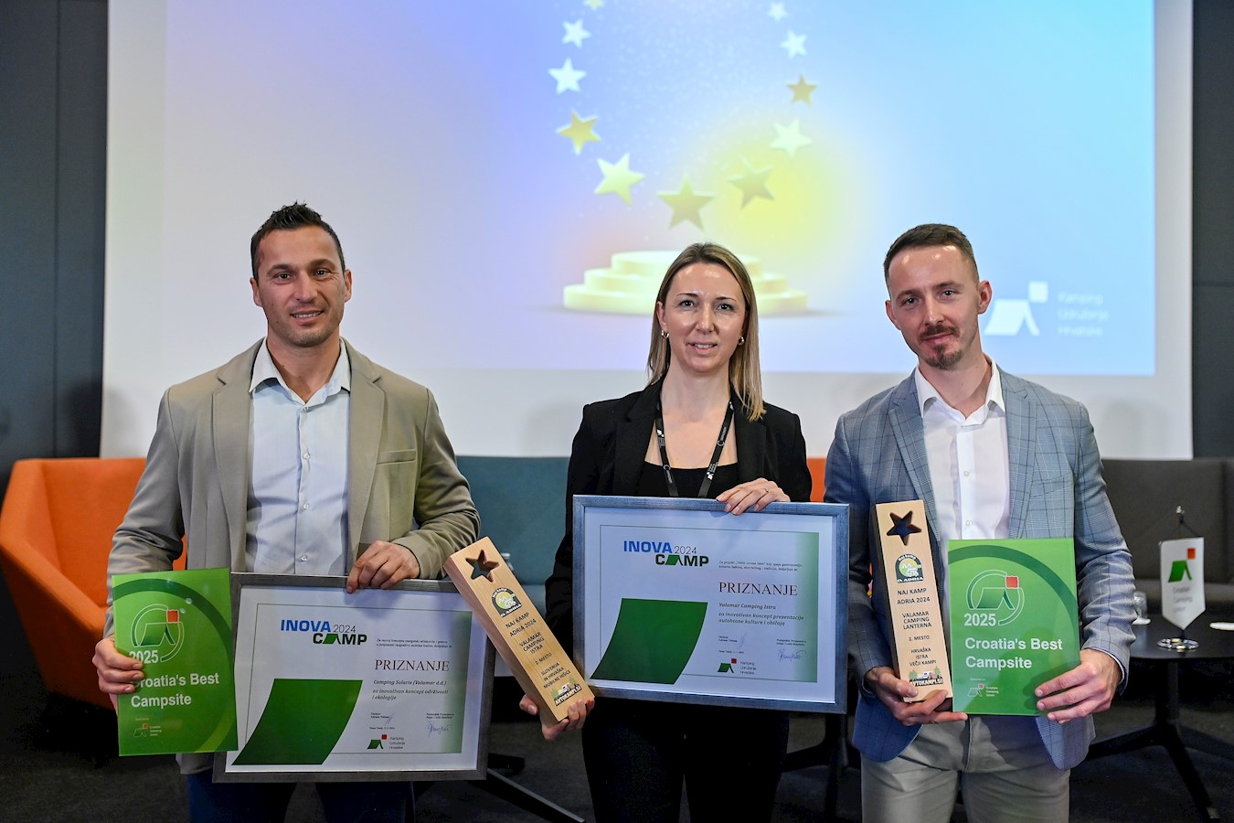 Sanjin Glavić (Caming Solaris), Nataša Radešić (Valamar Camping Istra), Ivan Margić (Valamar Camping Lanterna).JPG